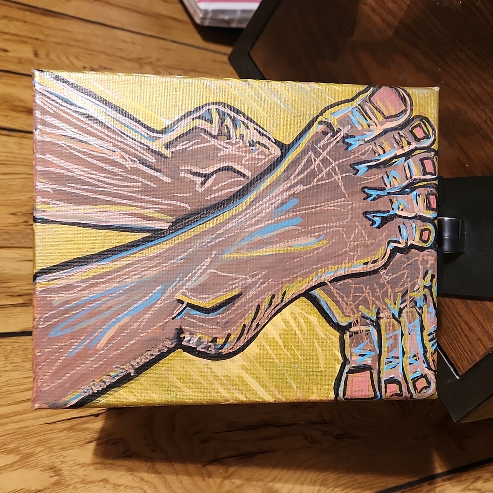 New ● "OH those Toes" Acrylic Painting 8"x 10" Original Artwork BY GINA- Me!!